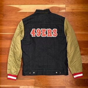 Men’s Levi’s San Francisco 49ers Varsity Trucker Button-Up Jacket